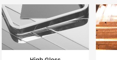 High gloss finish