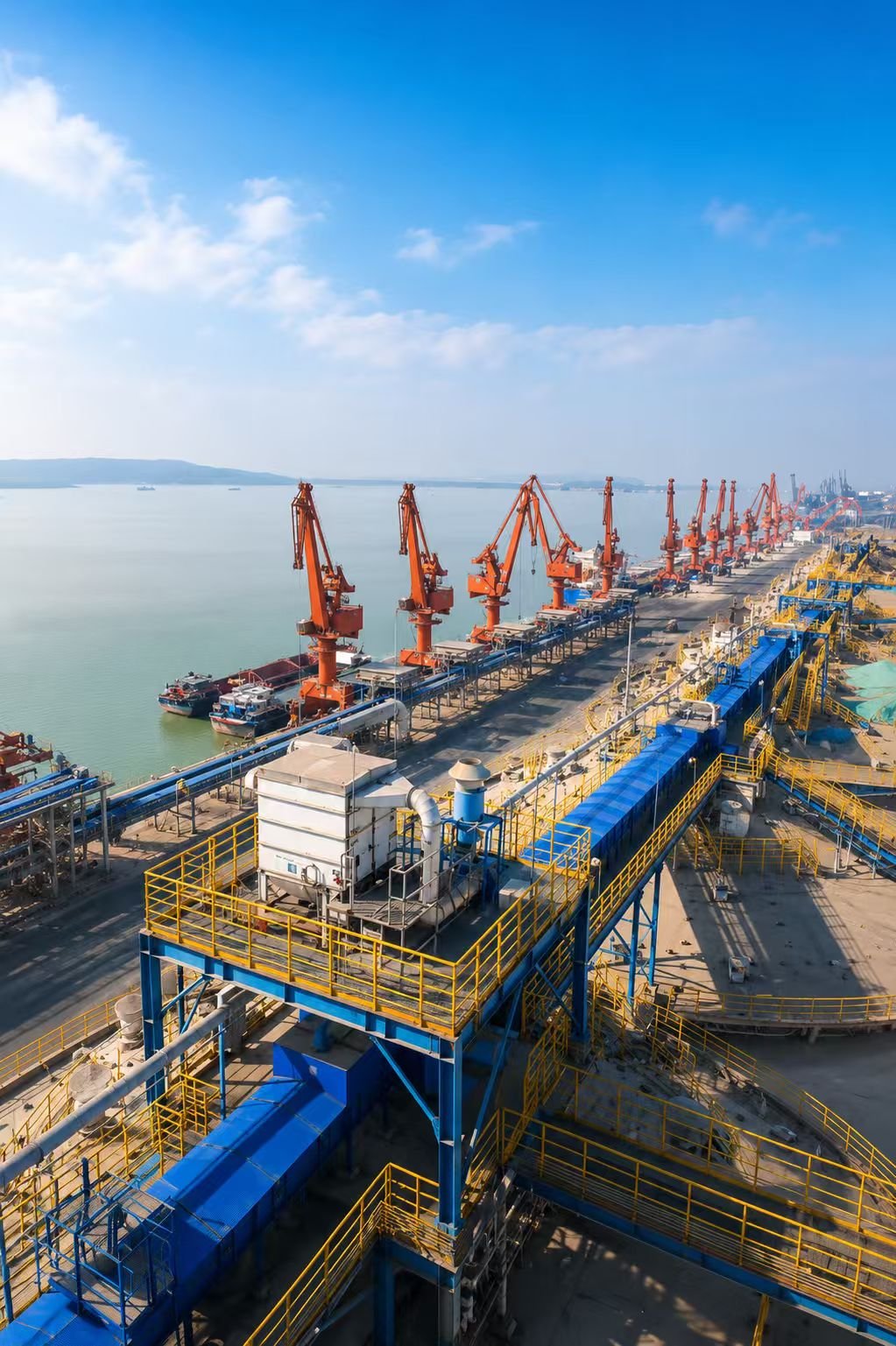 Ports and terminal bulk material handling systems
