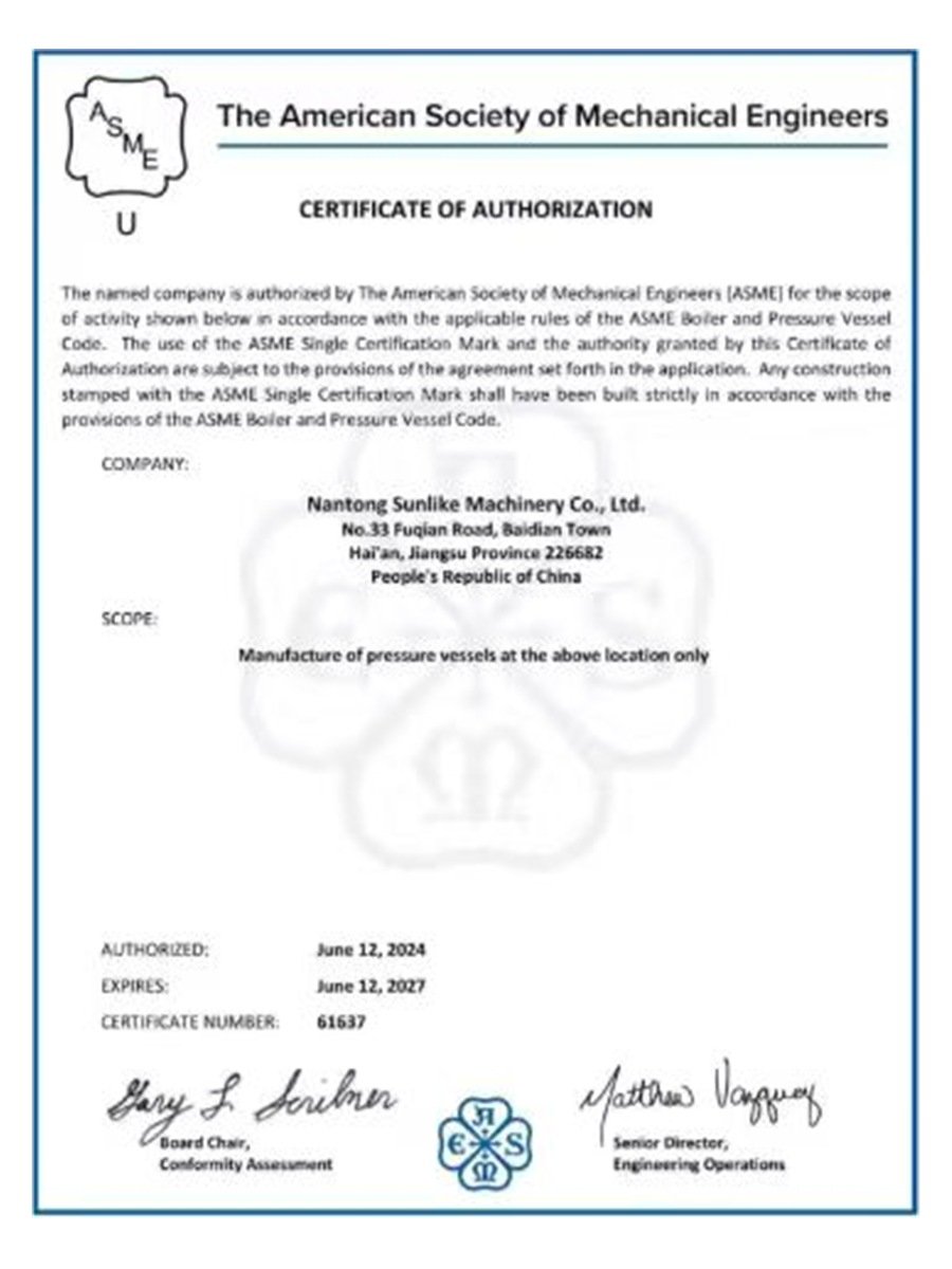 SUNLIKE quality credential 2