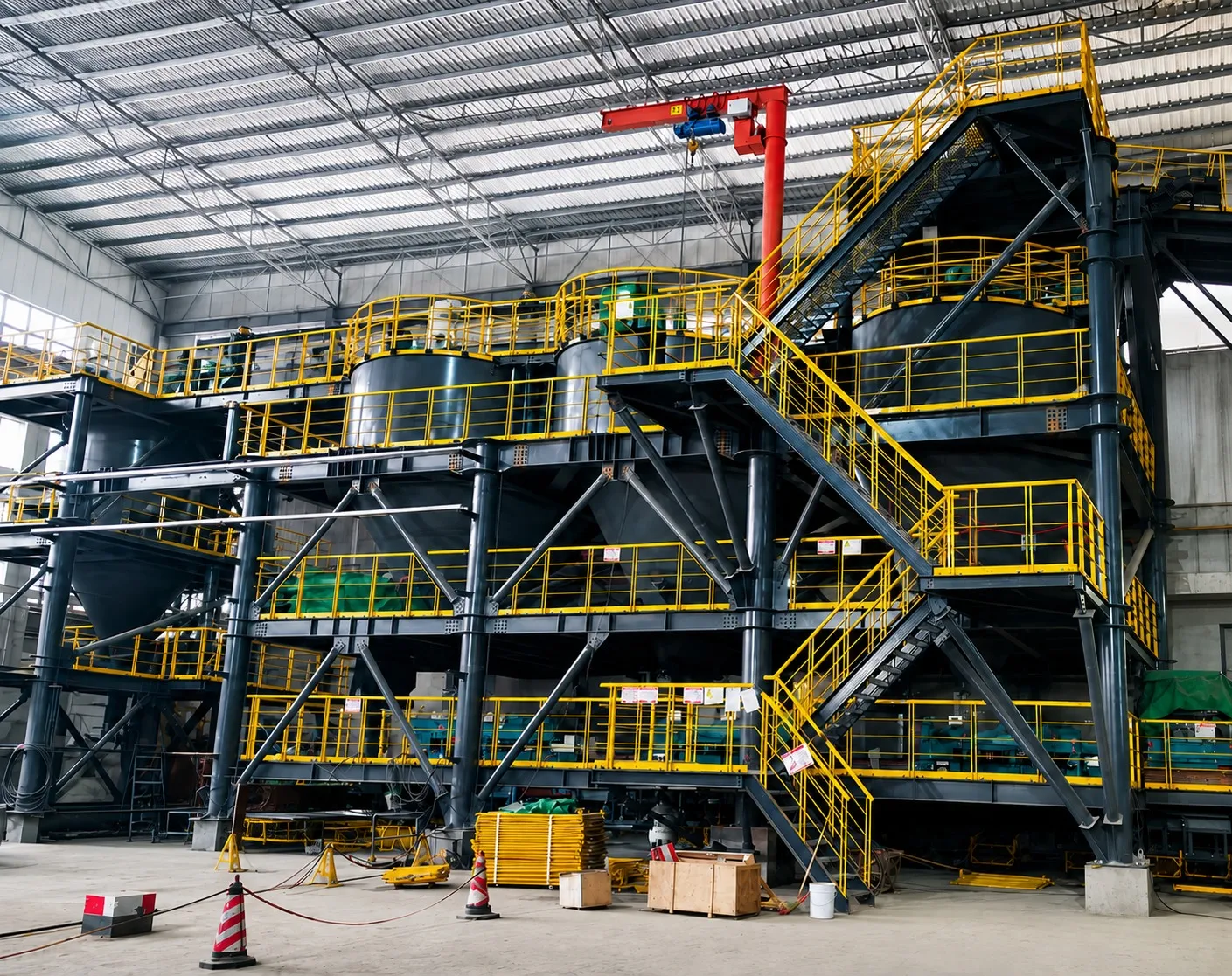Modular Steel Structure Fabrication for a Spodumene Roasting & Acidification System